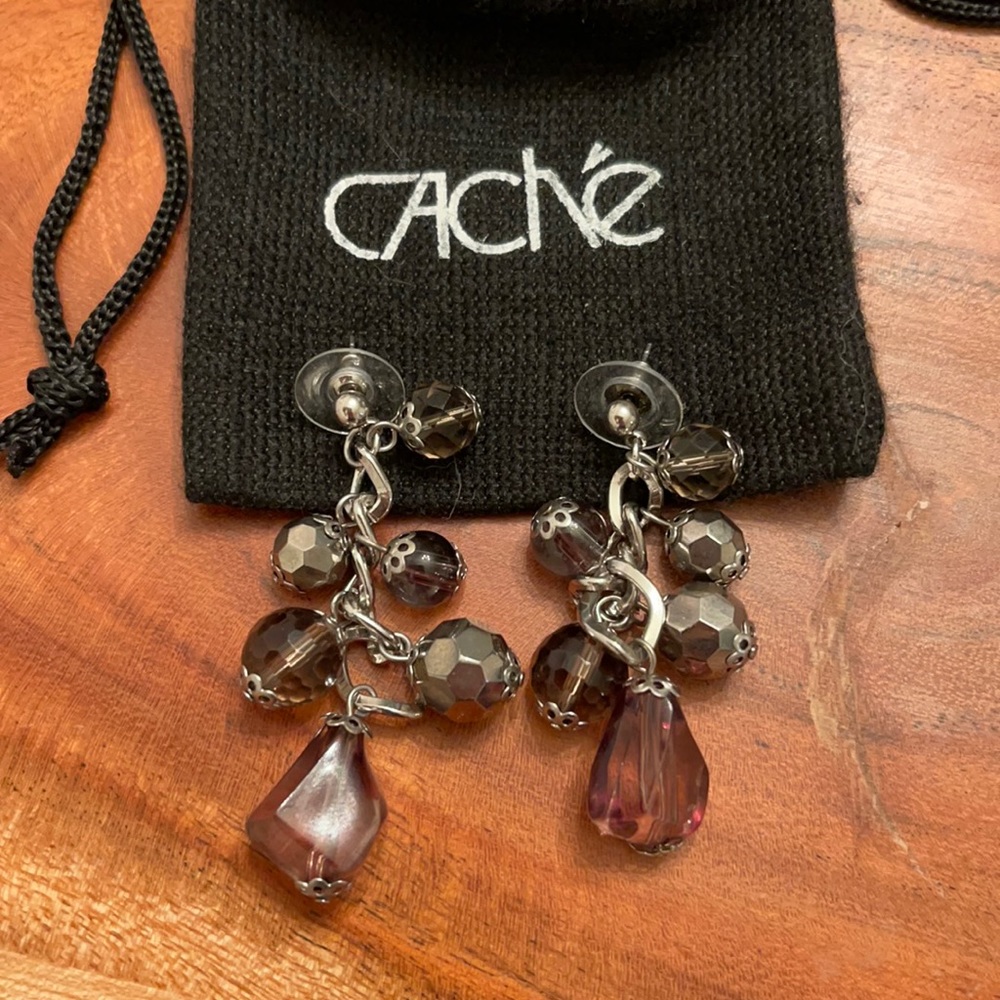 Cache Beaded Dangle Earrings - image 3